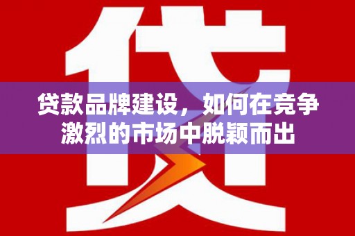 兴安贷款品牌建设，如何在竞争激烈的市场中脱颖而出