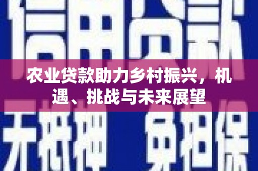 曲麻莱农业贷款助力乡村振兴，机遇、挑战与未来展望
