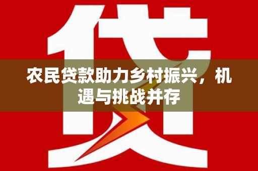 班玛农民贷款助力乡村振兴，机遇与挑战并存