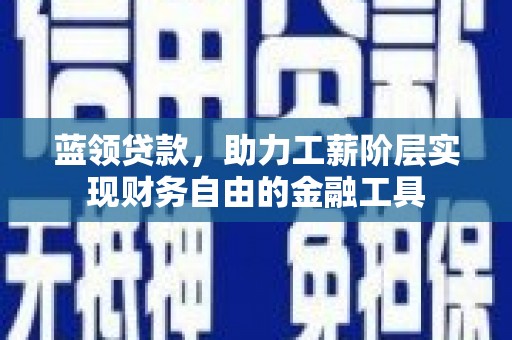 漠河蓝领贷款，助力工薪阶层实现财务自由的金融工具