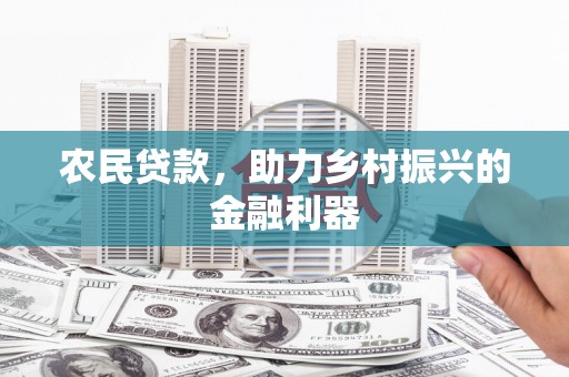 奎文农民贷款，助力乡村振兴的金融利器