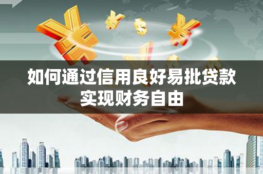 曲靖如何通过信用良好易批贷款实现财务自由