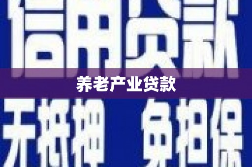 文昌养老产业贷款