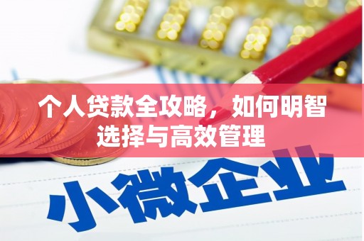 谢通门个人贷款全攻略，如何明智选择与高效管理